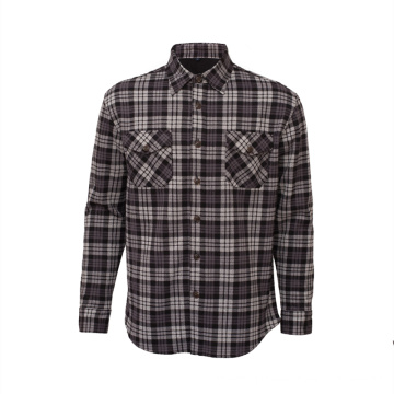 Camisa de franela a cuadros de manga larga informal Keep Warm